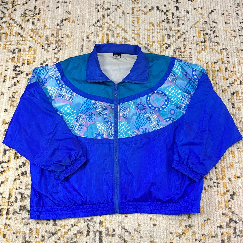Vintage Women’s Bright Pattern lightweight windbreaker - Size Large